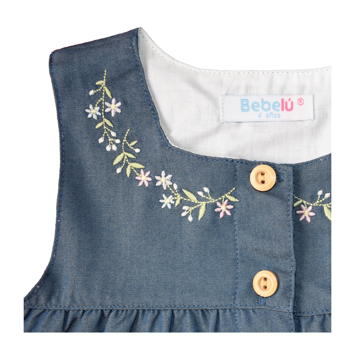 VESTIDO CHAMBRAY NIÑA BEBELÚ - 3