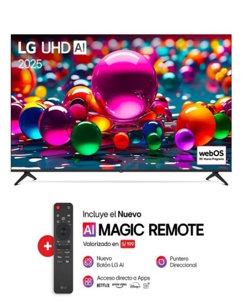 TELEVISOR LG 75' SMART UHD 4K THINQ AI 75UA8050PSA - 2