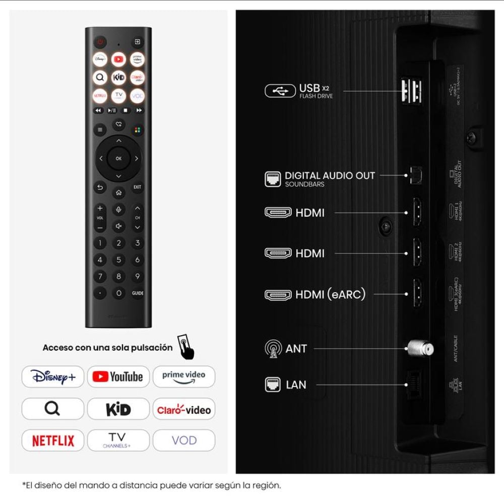 TELEVISOR HISENSE SMART TV 55 QLED 4K UHD 55QD5SV - 3
