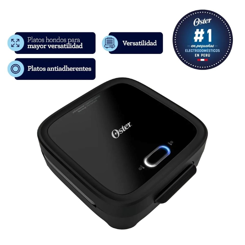 SANDWICHERA OSTER PLATOS HONDOS CKSTSM400 NEGRO - 1