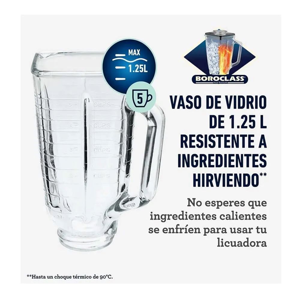OSTER LICUADORA CLASICA 1.25 L ROJA 3 VELOCIDADES BLST4126R - 2