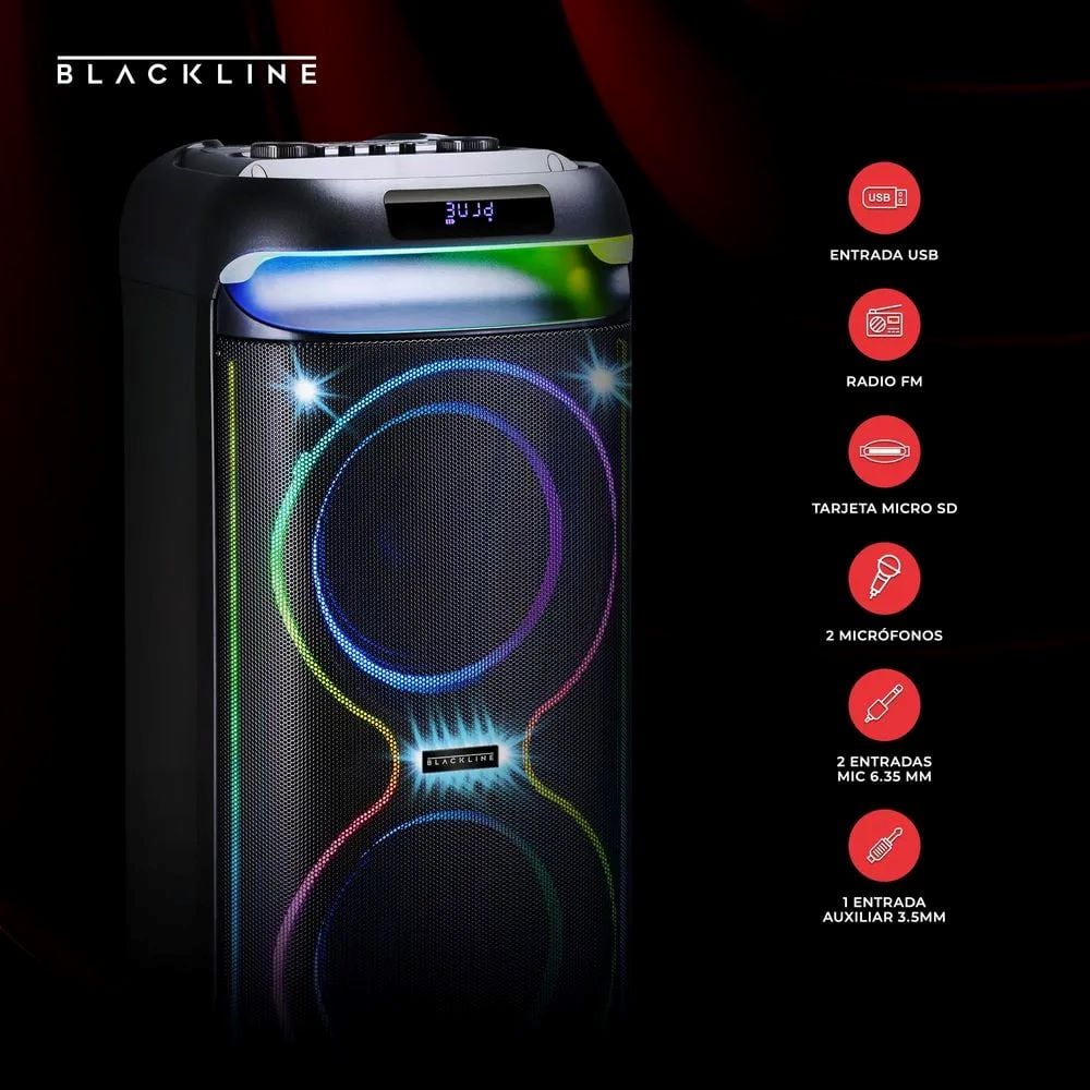 TORRE BLACKLINE TORRBL8INF 2X8 50W BT FM SONIDO ESPACIAL DSP TWS - 2