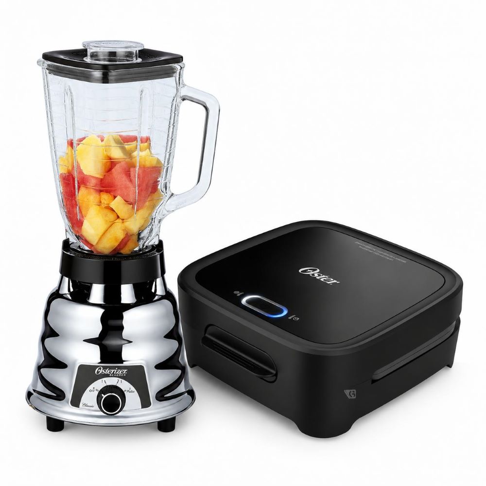 LICUADORA 1.25 LT OSTER 2 VELOCIDADES 0250022 + SANDWICHERA CON PLATO HONDO OSTER - 1