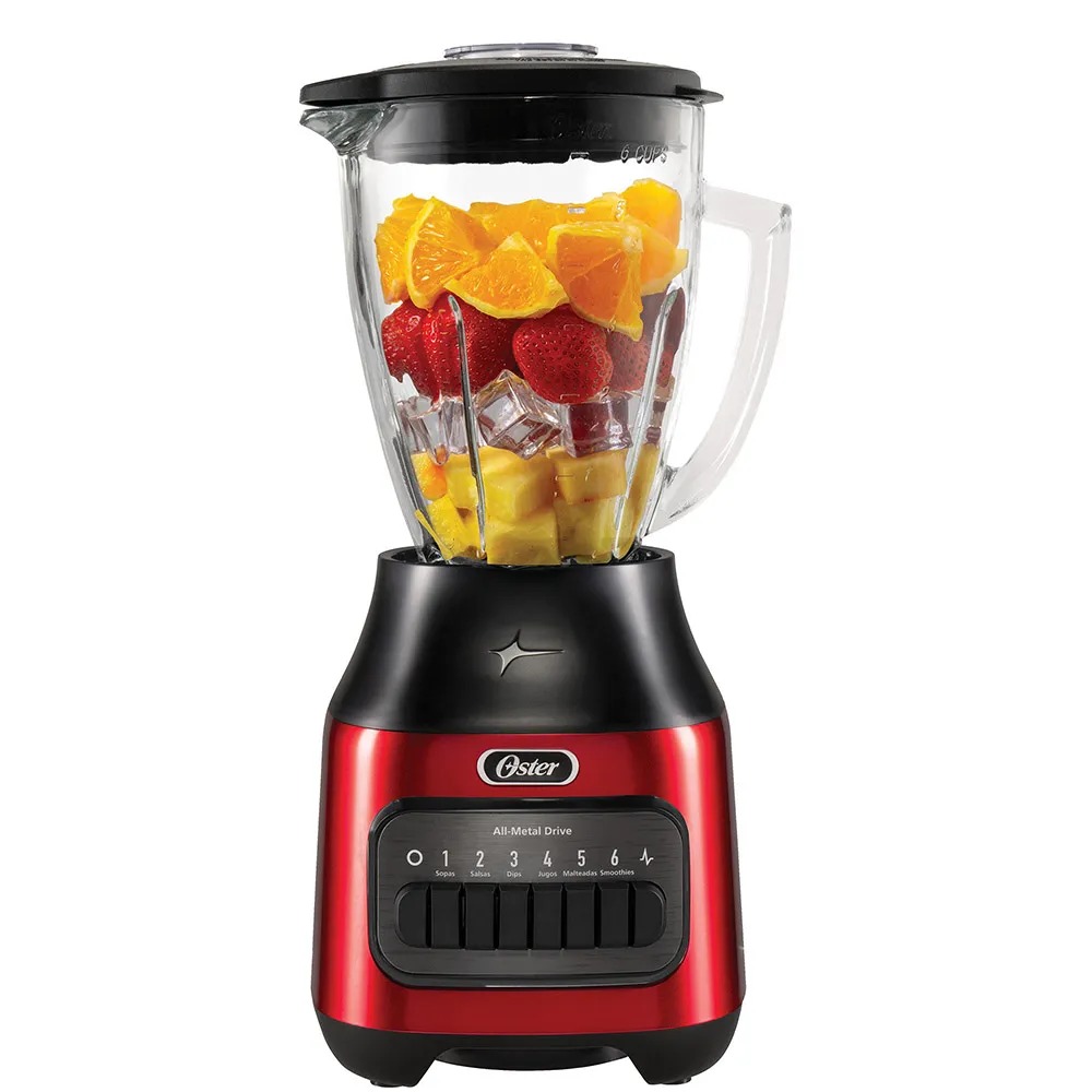 LICUADORA OSTER 1.5L DE 6 VELOCIDADES-ROJO BLSTPEG-CPB - 1