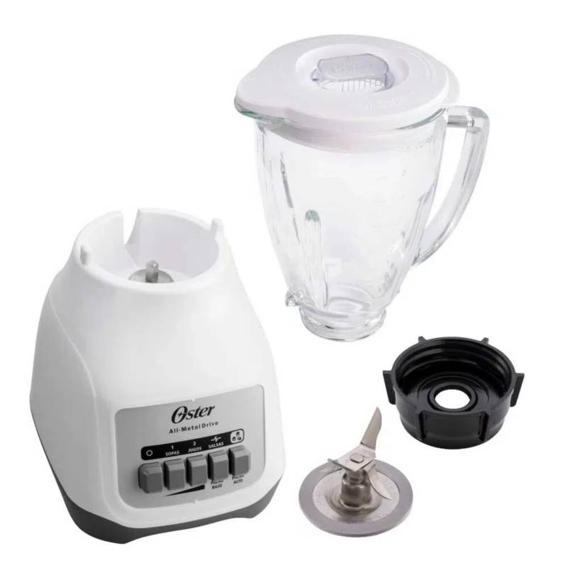 LICUADORA OSTER® 2 VELOCIDADES MÁS PULSO Y VASO DE VIDRIO BLSTKAGWPB - 1