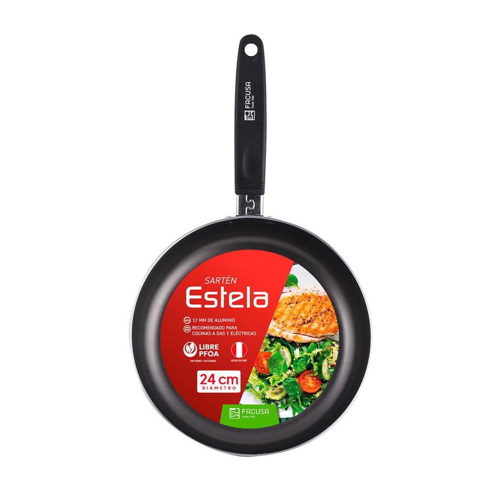 SARTÉN ESTELA 24 CM – IDEAL PARA COCINAR MÁS RÁPIDO - 1