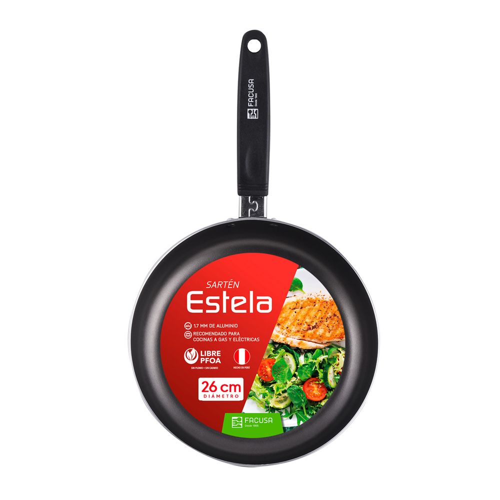 SARTÉN ESTELA 26 CM ANTIADHERENTE – FACUSA | APTA PARA INDUCCIÓN Y GAS - 1