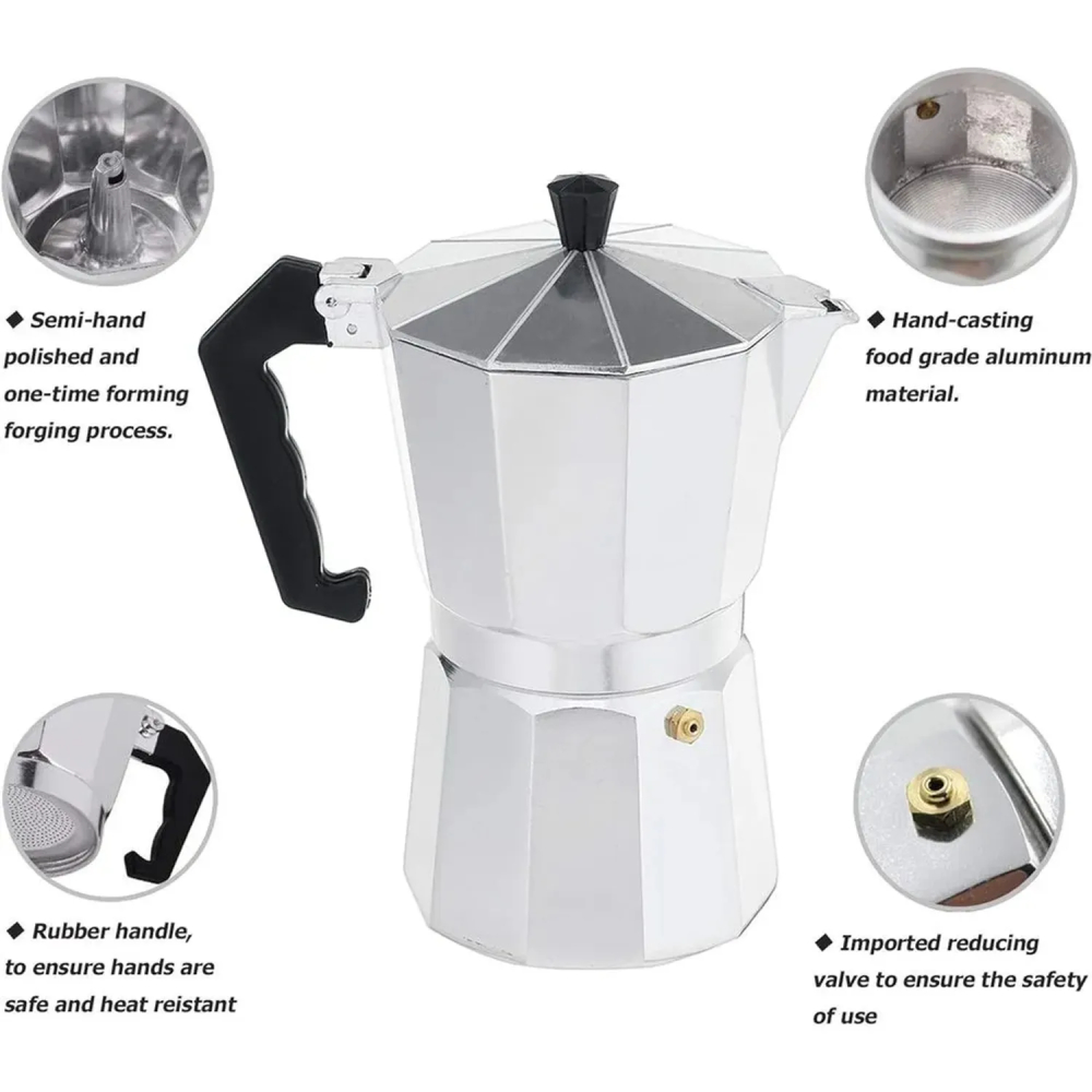 CAFETERA ITALIANA ICHIMATSU P-3 TAZAS DE ALUMINIO | ESPRESSO FÁCIL - 2