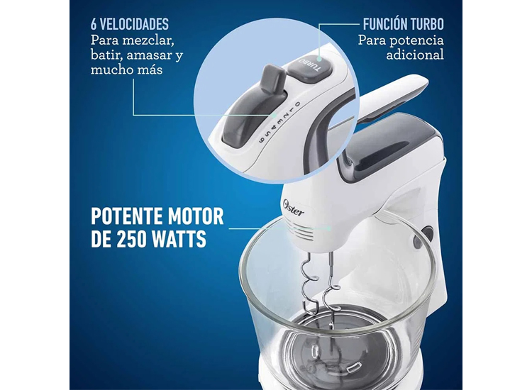 BATIDORA OSTER 2 EN 1 FPSTHS3611 – MANO Y PEDESTAL, 250W DE POTENCIA - 3
