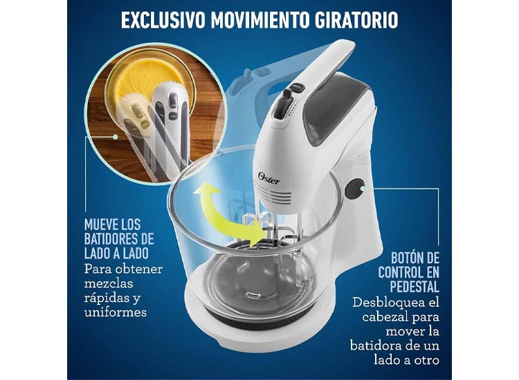 BATIDORA OSTER 2 EN 1 FPSTHS3611 – MANO Y PEDESTAL, 250W DE POTENCIA - 4