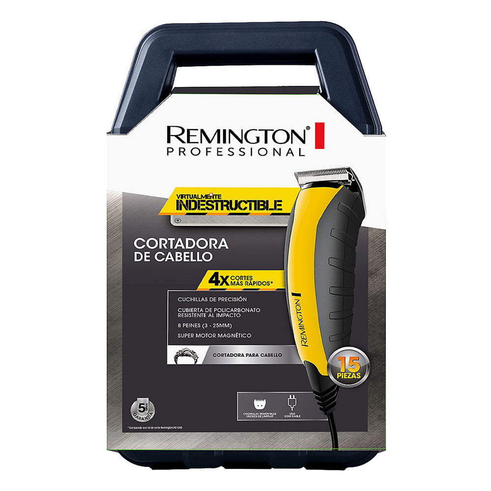 CORTADOR DE CABELLO REMINGTON VIRTUALMENTE INDESTRUCTIBLE HC5850 AMARILLO - 3