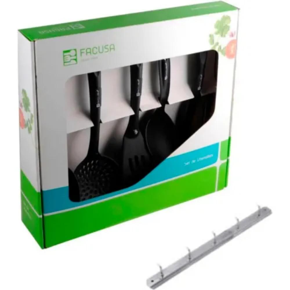 SET DE UTENSILIOS NYLÓN X5 + COLGADOR - 10057605 - 1