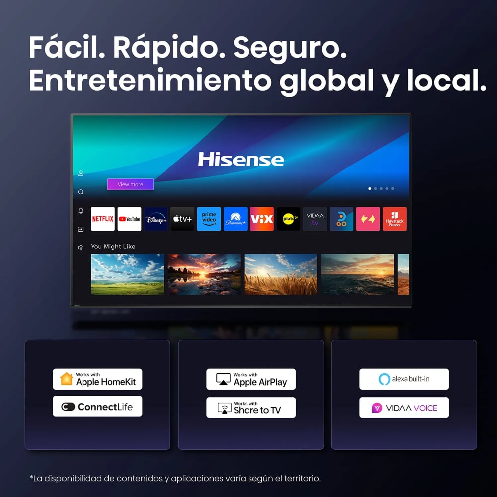 TELEVISOR HISENSE SMART TV 55' QLED 4K UHD 55Q6QV - 2