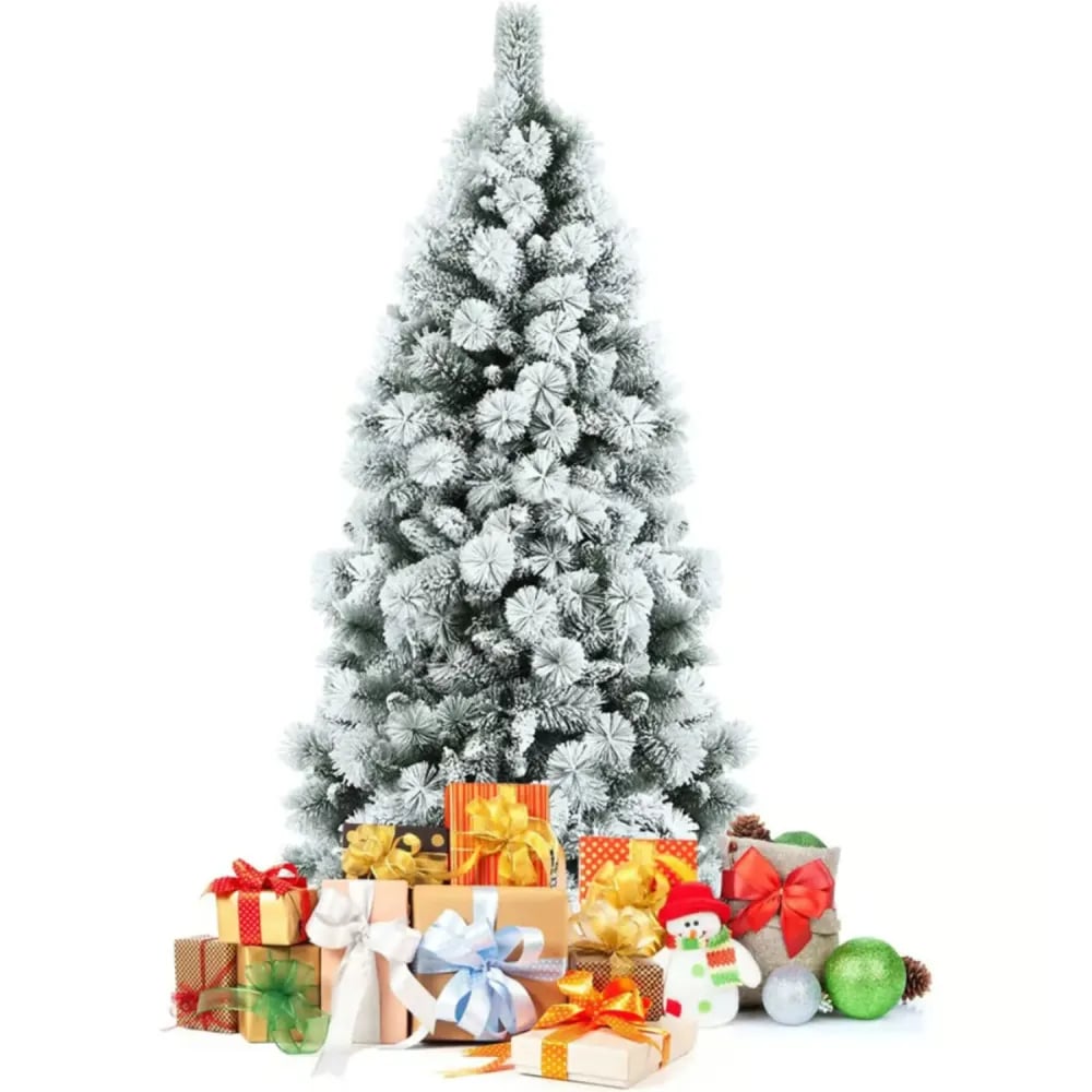 ARBOL DE NAVIDAD 1.80 METROS / VERDE CON NIEVE + 100 LUCES MULTICOLOR - 2
