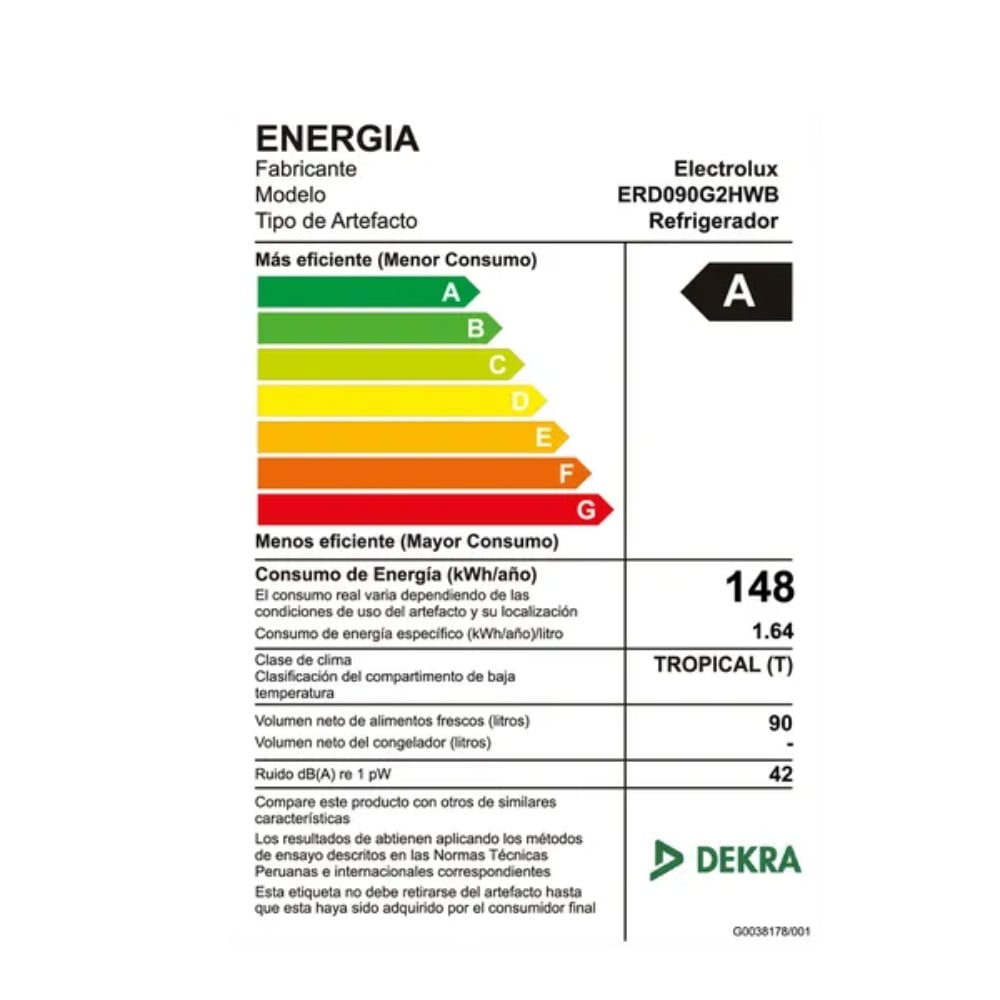 FRIGOBAR 90LT ELECTROLUX ERD090G2HWB NEGRO - 4