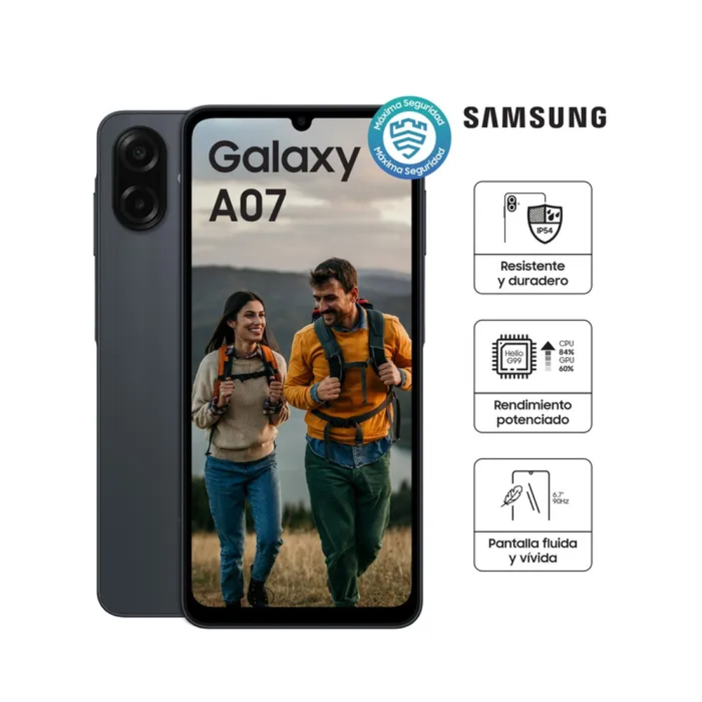 CELULAR LIBRE SAMSUNG A07 6.7 64GB 4GB RAM NEGRO - 1