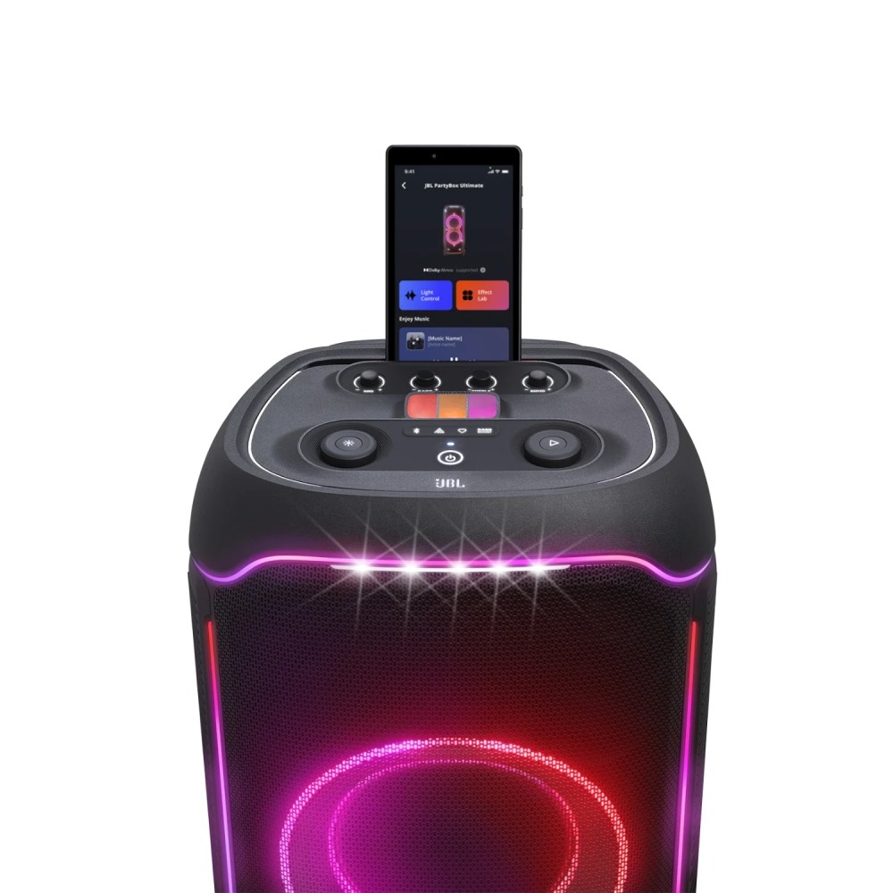 PARLANTE JBL PARTYBOX ULTIMATE 1100W IPX4 CON LUCES RUEDAS Y ASA - 2