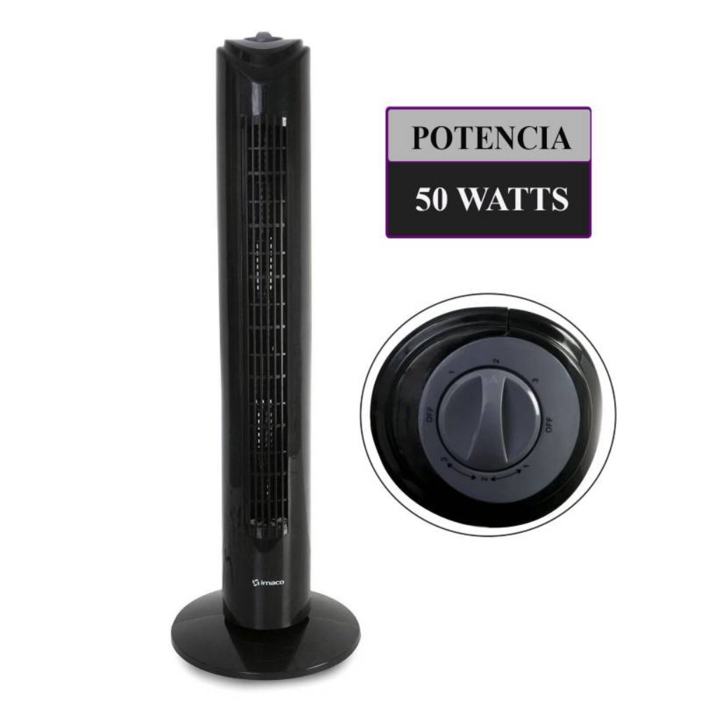 VENTILADOR TIPO TORRE 50W TF2905 IMACO MÁS VENTILADOR DE MESA RF0504 IMACO - 2