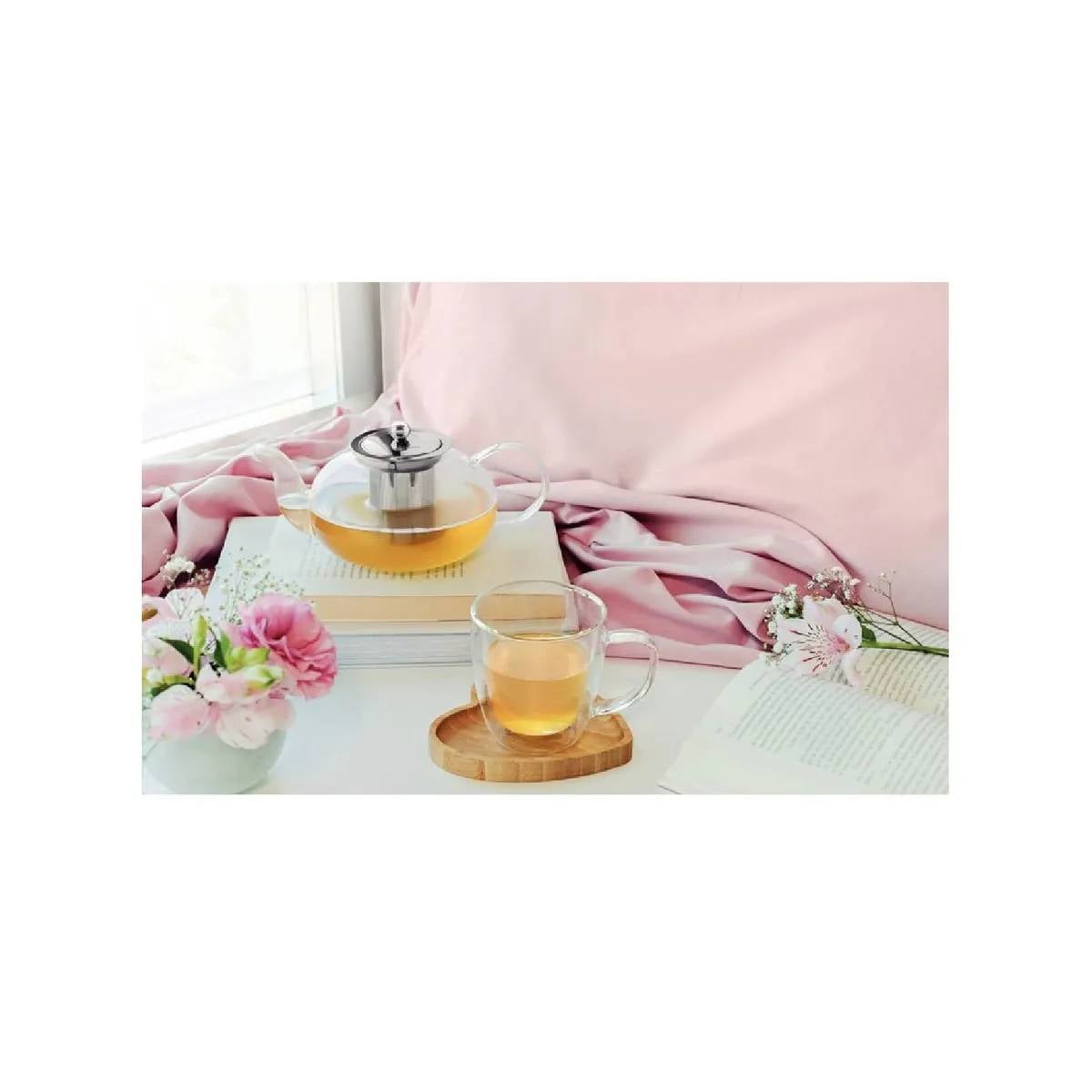 TETERA PARA TE DE VIDRIO Y ACERO INOXIDABLE CON INFUSOR DE 1L TRAMONTINA - 3