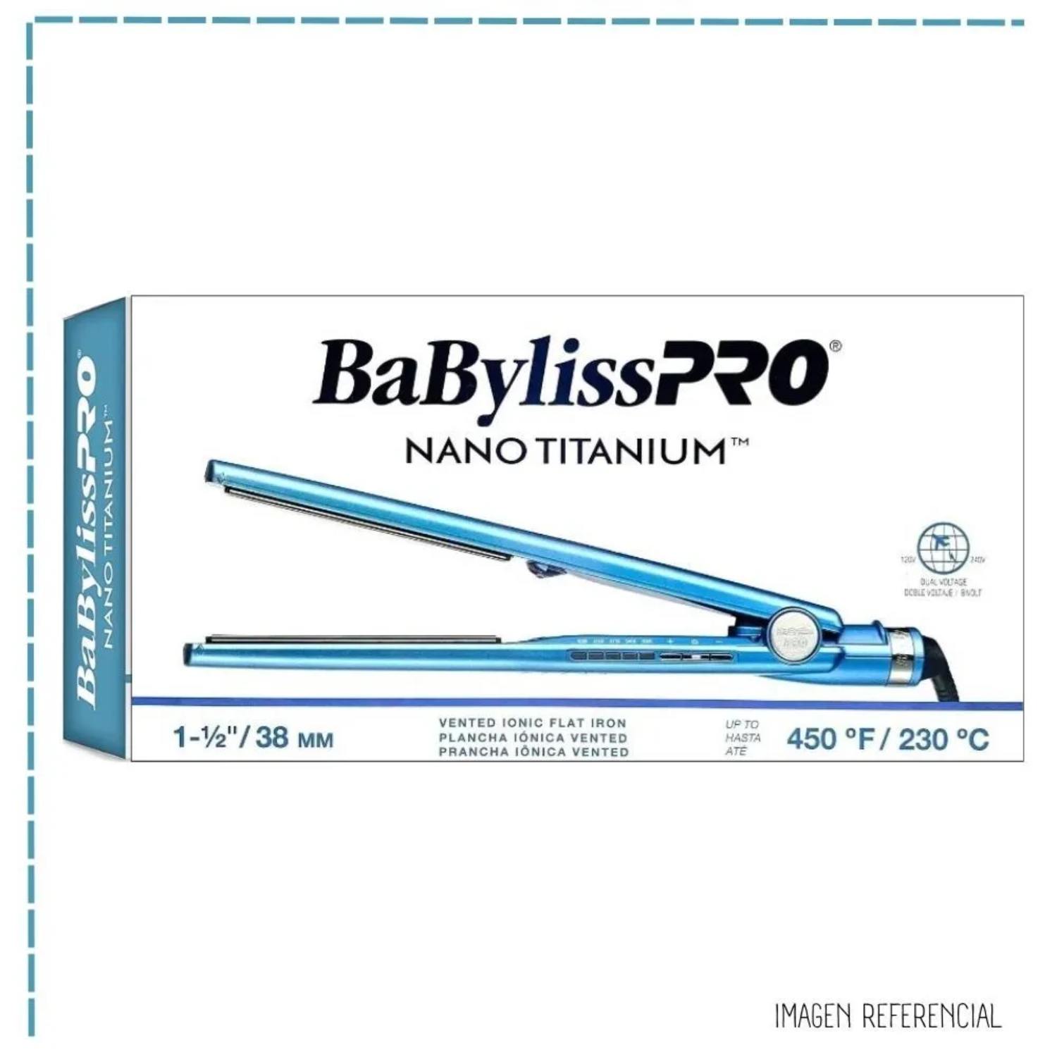 PLANCHA ALISADORA BABYLISS PRO NANO TITANIUM BNT4093TPE 38MM 1 ½ – 450°F - 3