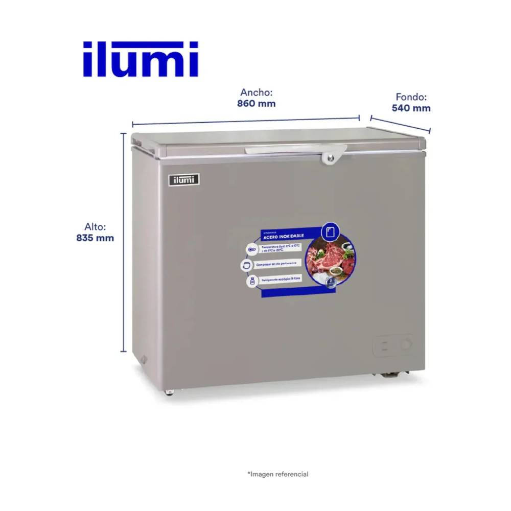 CONGELADORA DUAL ILUMI 220 LITROS TFI-2200DG GRIS - 4