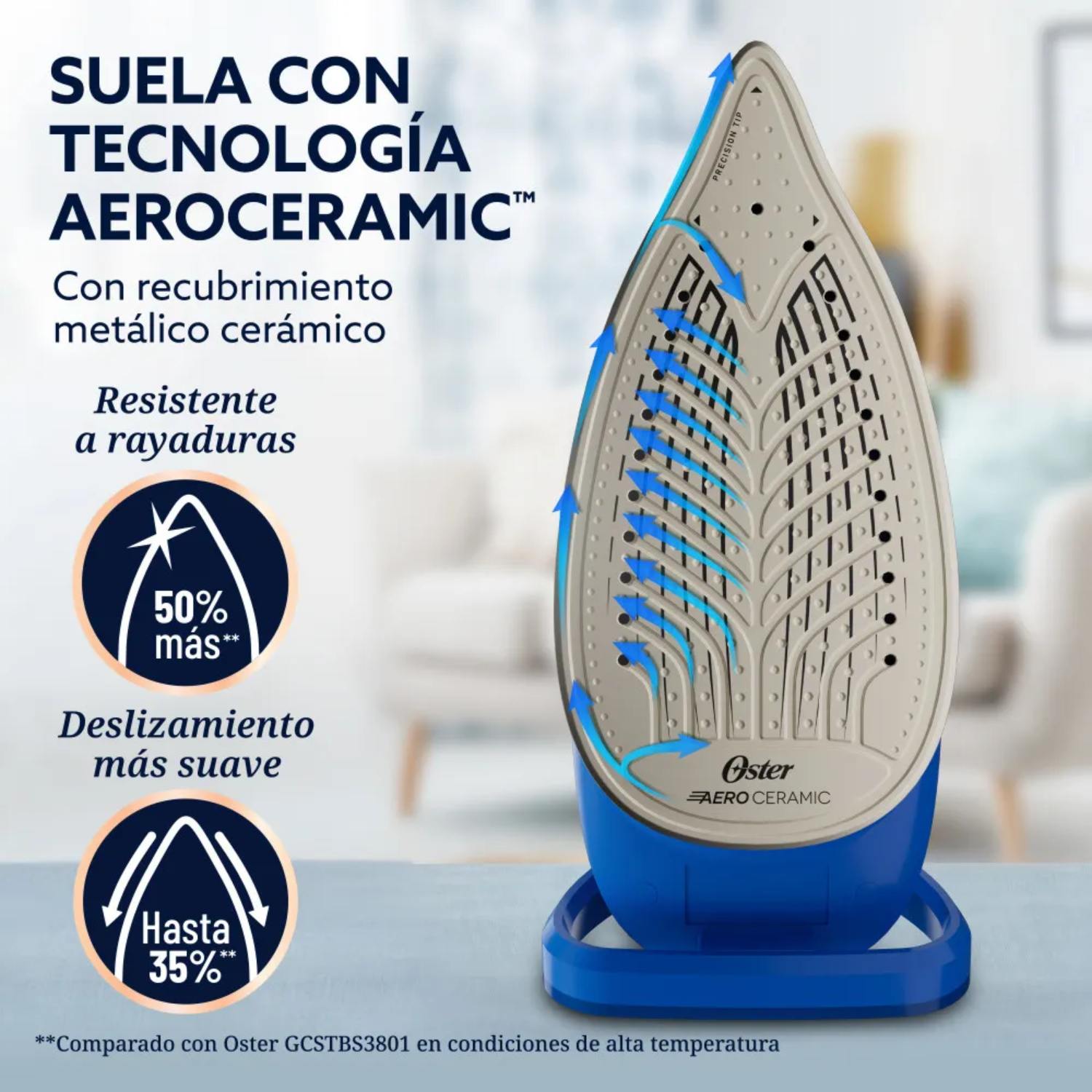 PLANCHA OSTER - AEROGLIDE PLUS AZUL GCSTAC7601-053 - 4