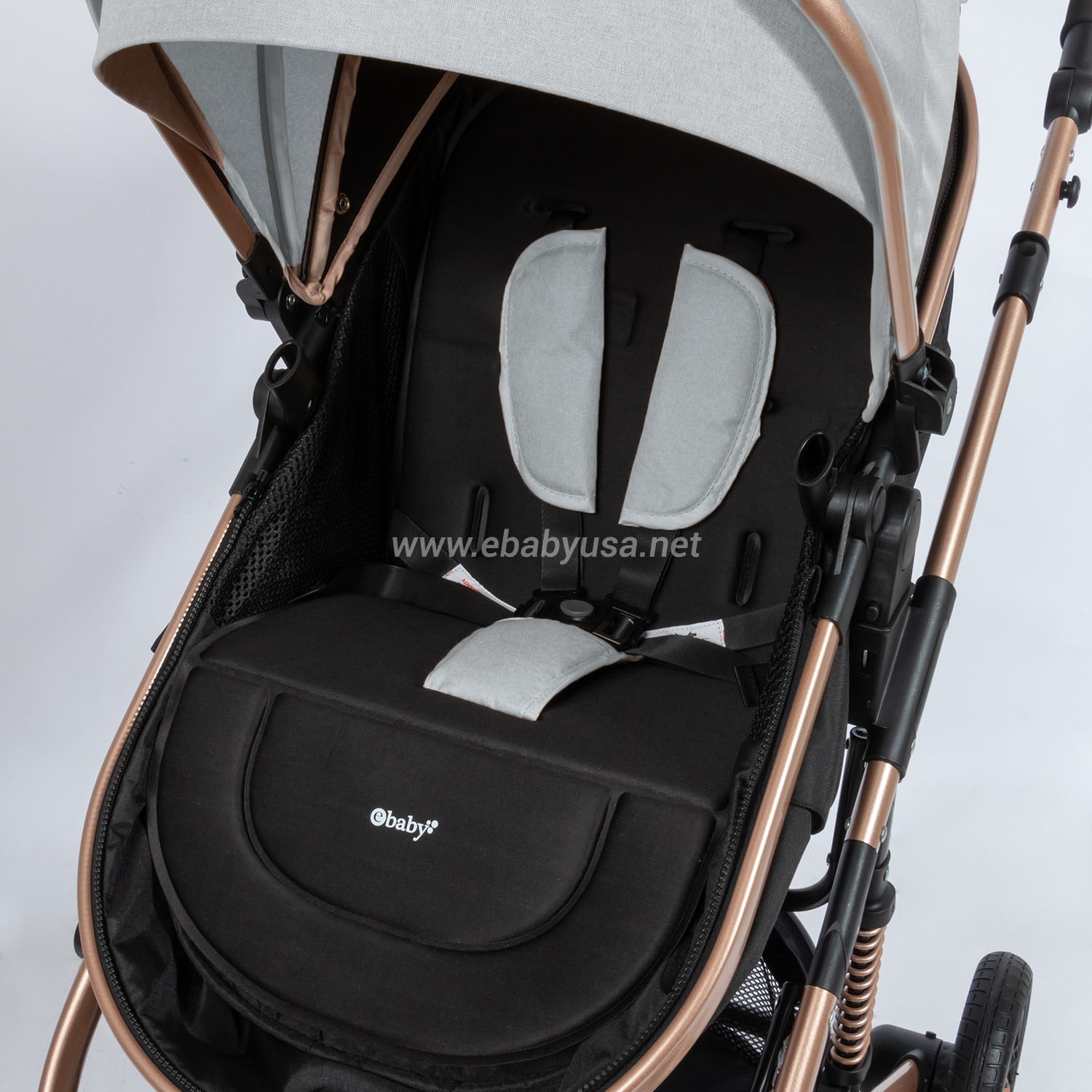 COCHE CUNA MOISÉS DE LUJO «COMFORT» GRIS - 5