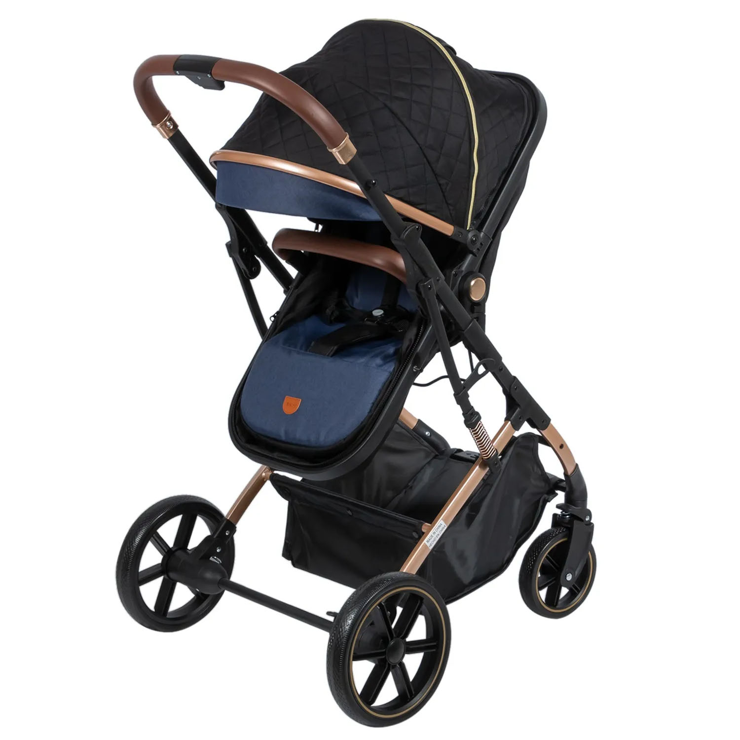 NUEVO COCHE CUNA MOISÉS DE LUJO SATURNO EB126-1 AZUL - 2