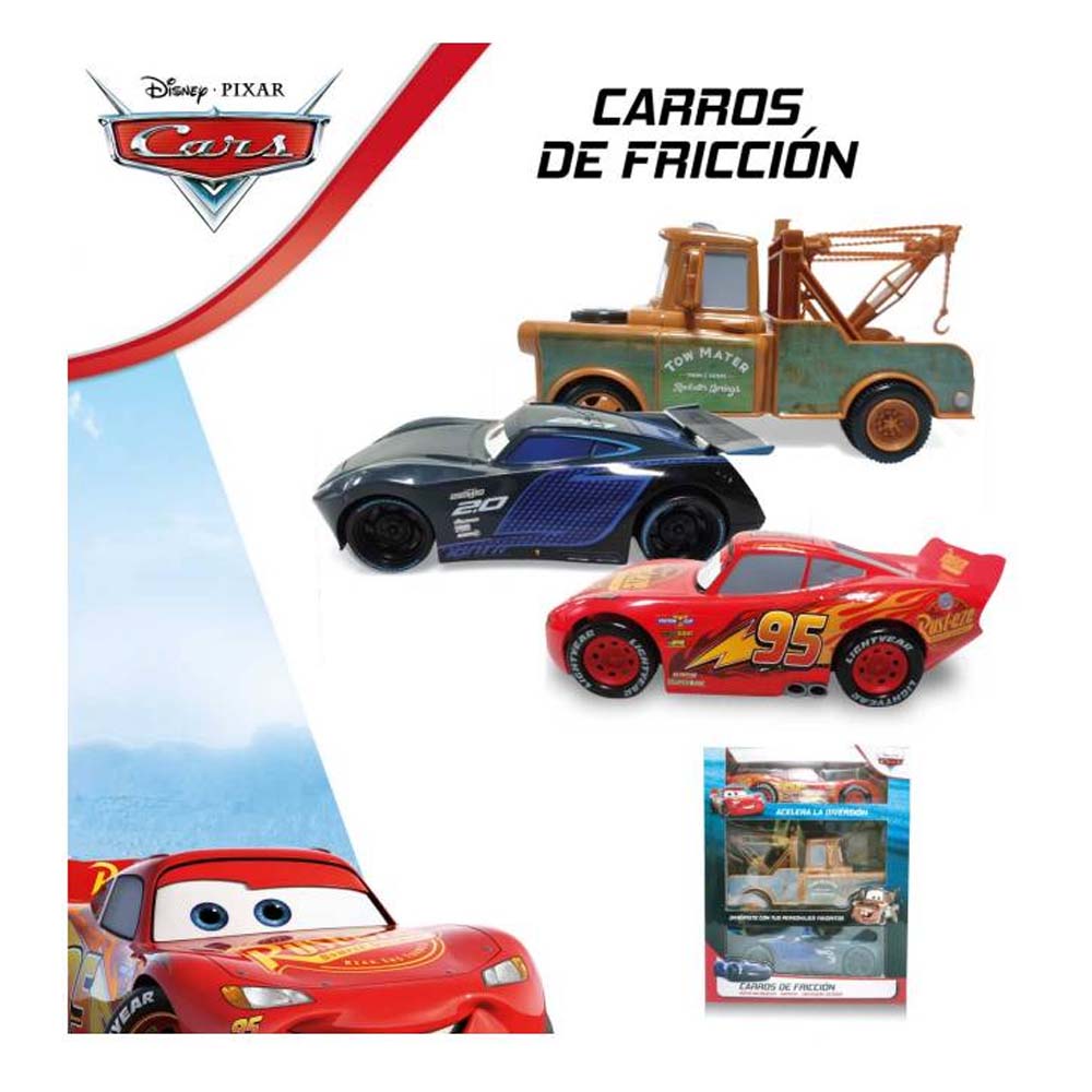 COCHES A FRICCION MCQUEEN MATER Y JACKSON STORM CARS - 2