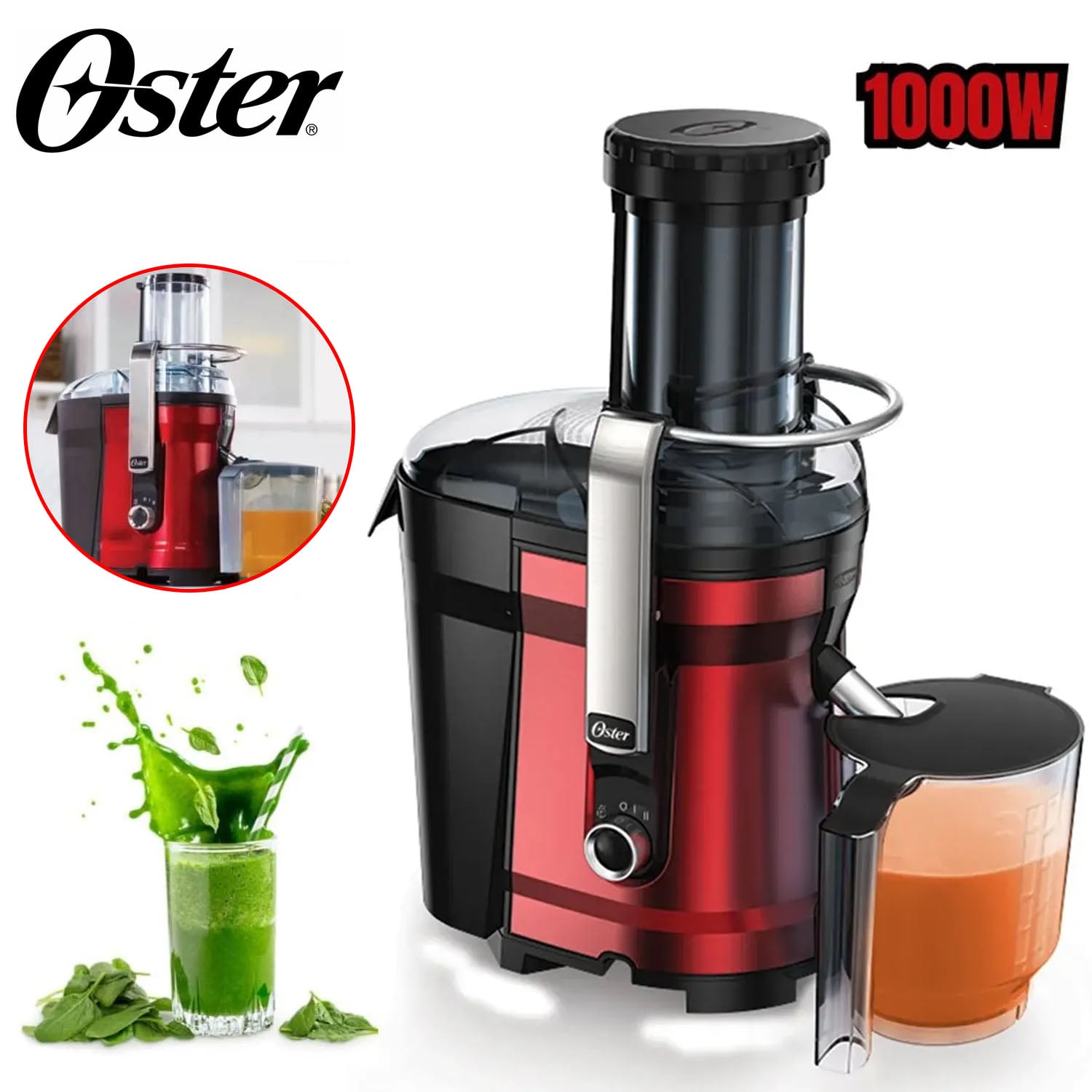 EXTRACTOR DE JUGOS OSTER 1000WATTS - FPSTJE318R - 1