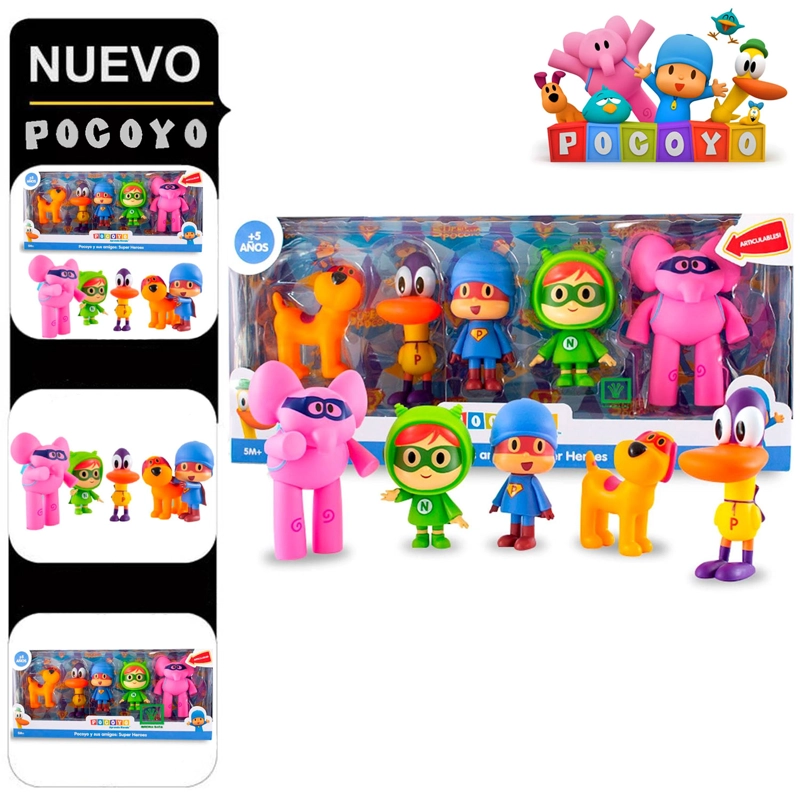 SET DE FIGURAS ARTICULABLES POCOYO Y SUS AMIGOS 5PCS - 1