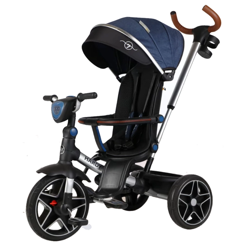 TRICICLO GUIADOR REVERSIBLE 360° «HARDY» BLUE - 2