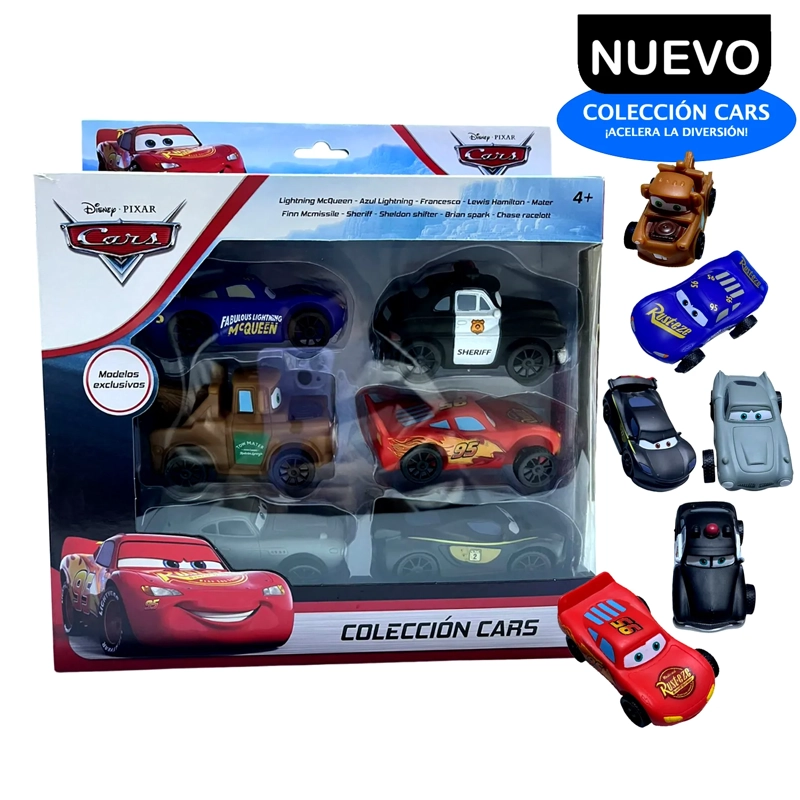 SET DE COCHES VEHÍCULOS A FRICCIÓN CARS 6 PCS - 1