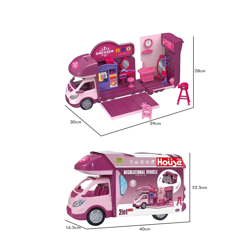 JUGUETE CARRO CAMPER RECREACIONAL MUSICAL 2 EN 1 - 2