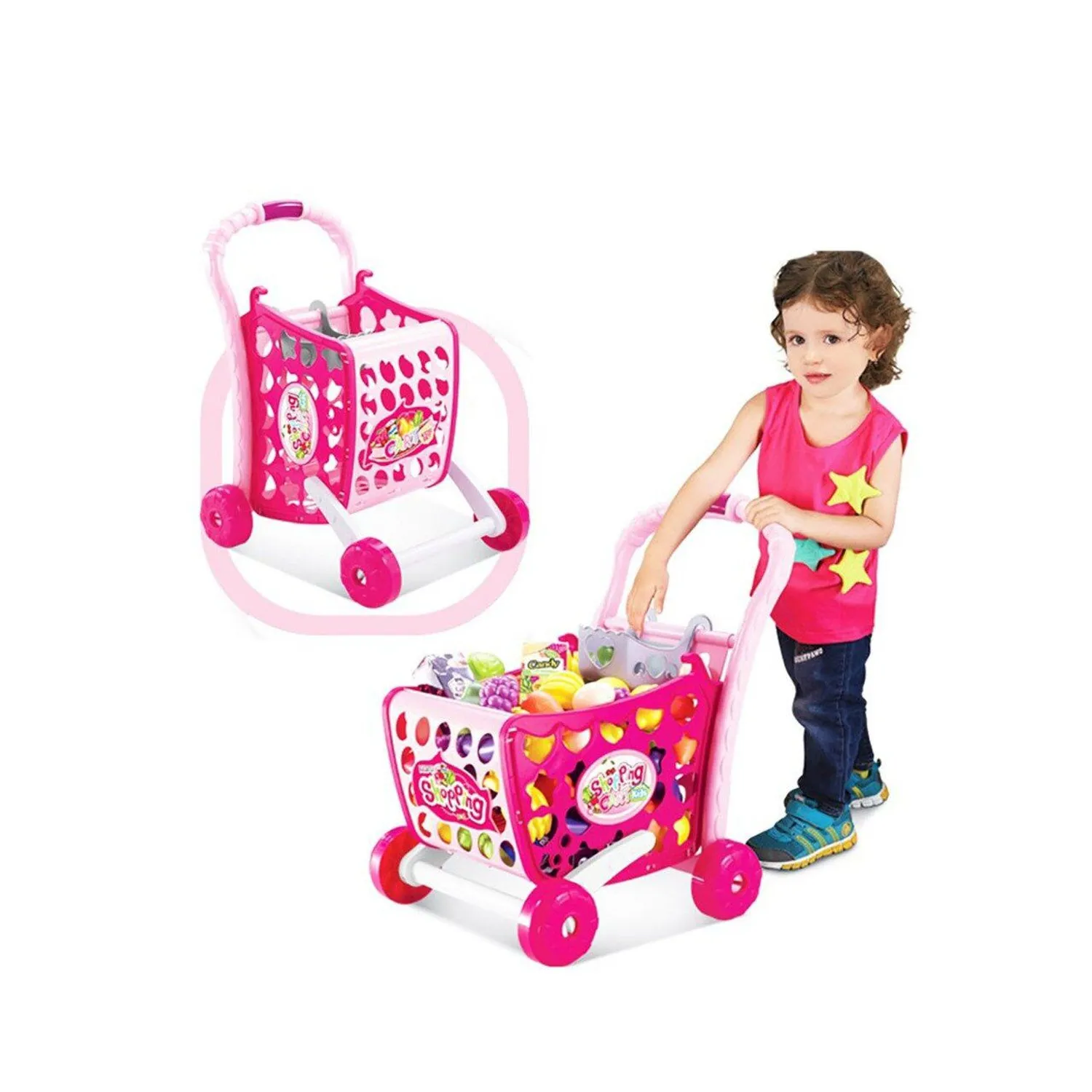 JUGUETE COCHE DE COMPRAS CON ACCESORIOS 3 EN 1 - 2