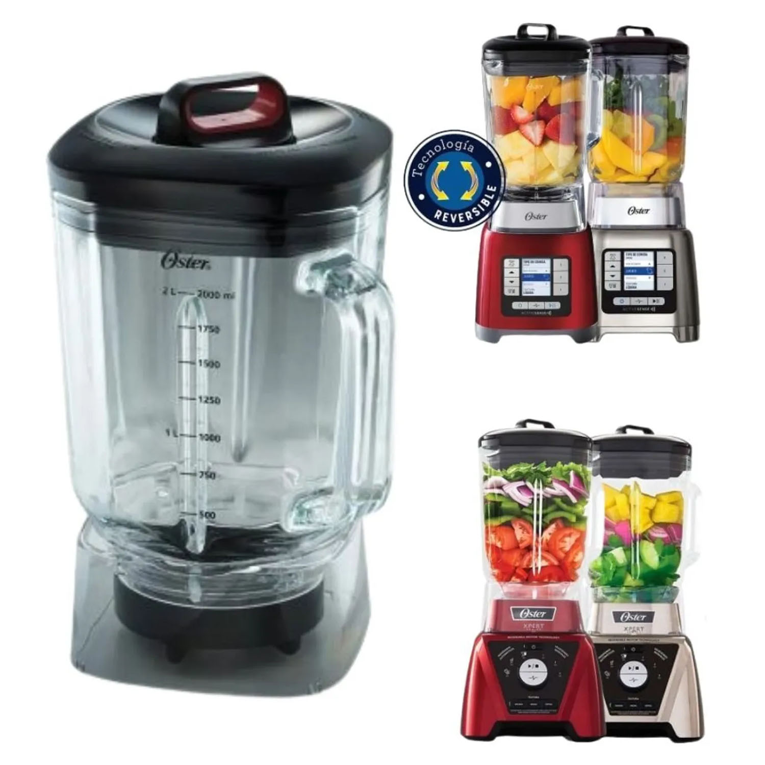 VASO DE VIDRIO BOROCLASS OSTER 2 LITROS BLSTAC GXS - 1