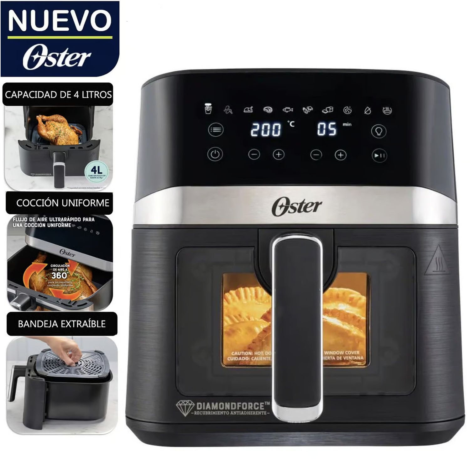 FREIDORA DE AIRE DIGITAL OSTER® CKSTAF40WDDF - 1