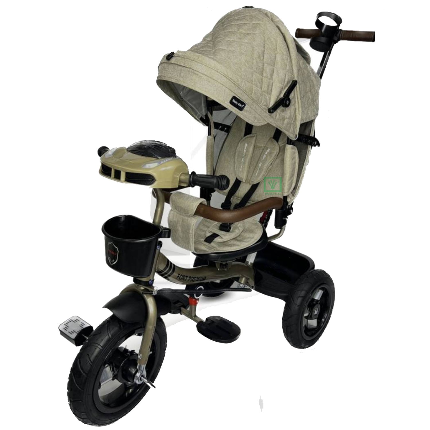 TRICICLO GUIADOR 3 EN 1 «FORT PREMIUM» USB BEIGE - 2