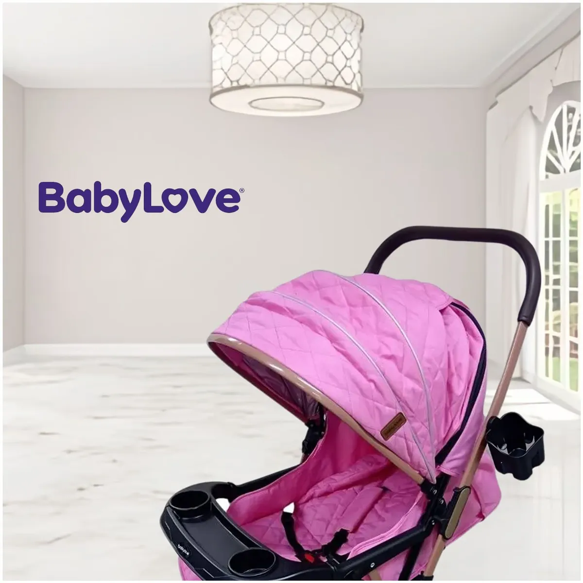 COCHE MECEDORA DE LUJO «SEULGI» DARK PINK - 4