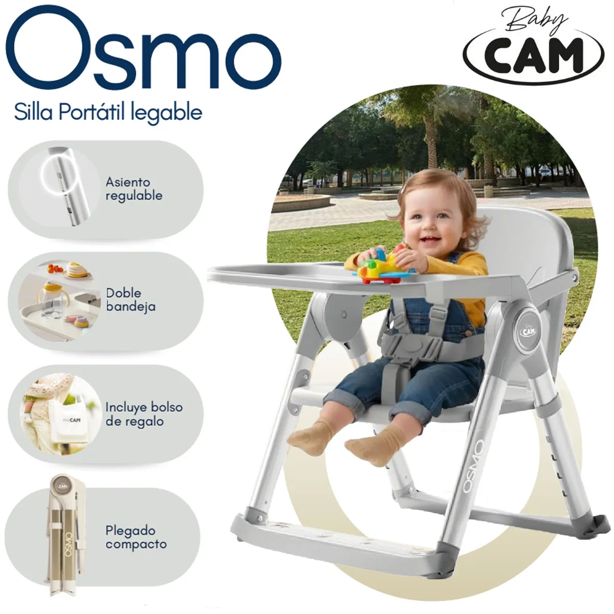 SILLA PORTATIL PLEGABLE «OSMO» EDICIÓN LIMITADA GRAY - 1