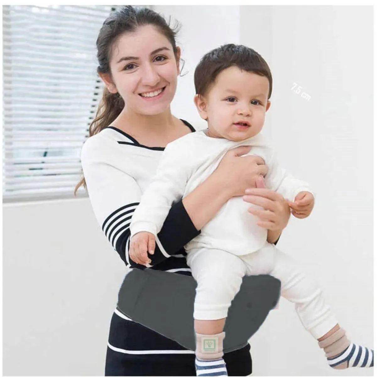 CANGURO PARA BEBÉ ERGONÓMICO BALLENA 3 EN 1 GRIS - 5