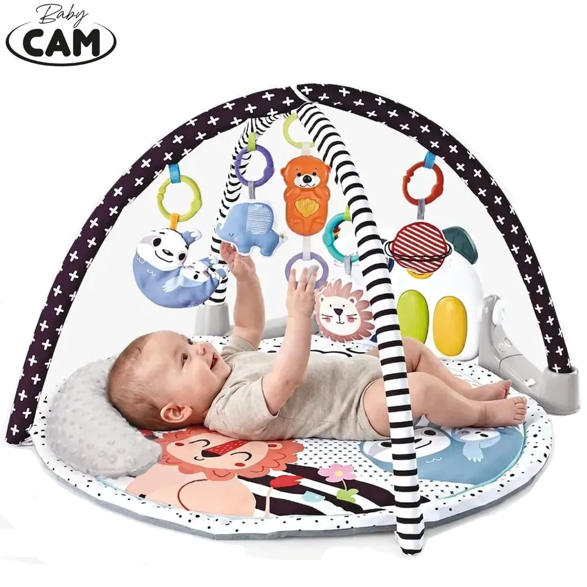 GIMNASIO PIANO MUSICAL BABY CAM 7 EN 1 BLACK - 2