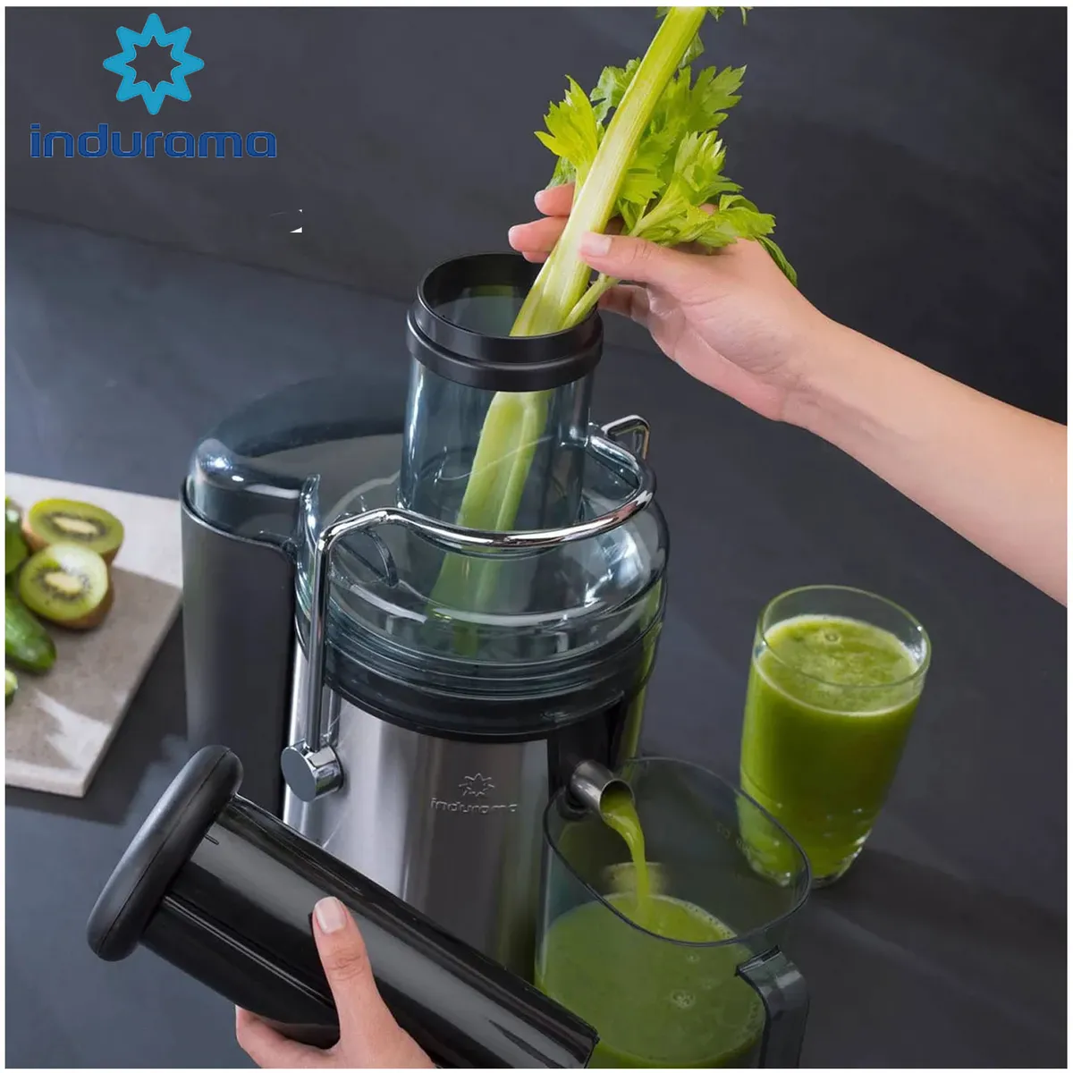 EXTRACTOR DE JUGO 1.1 LITROS INDURAMA EI-CR ACERO - 6
