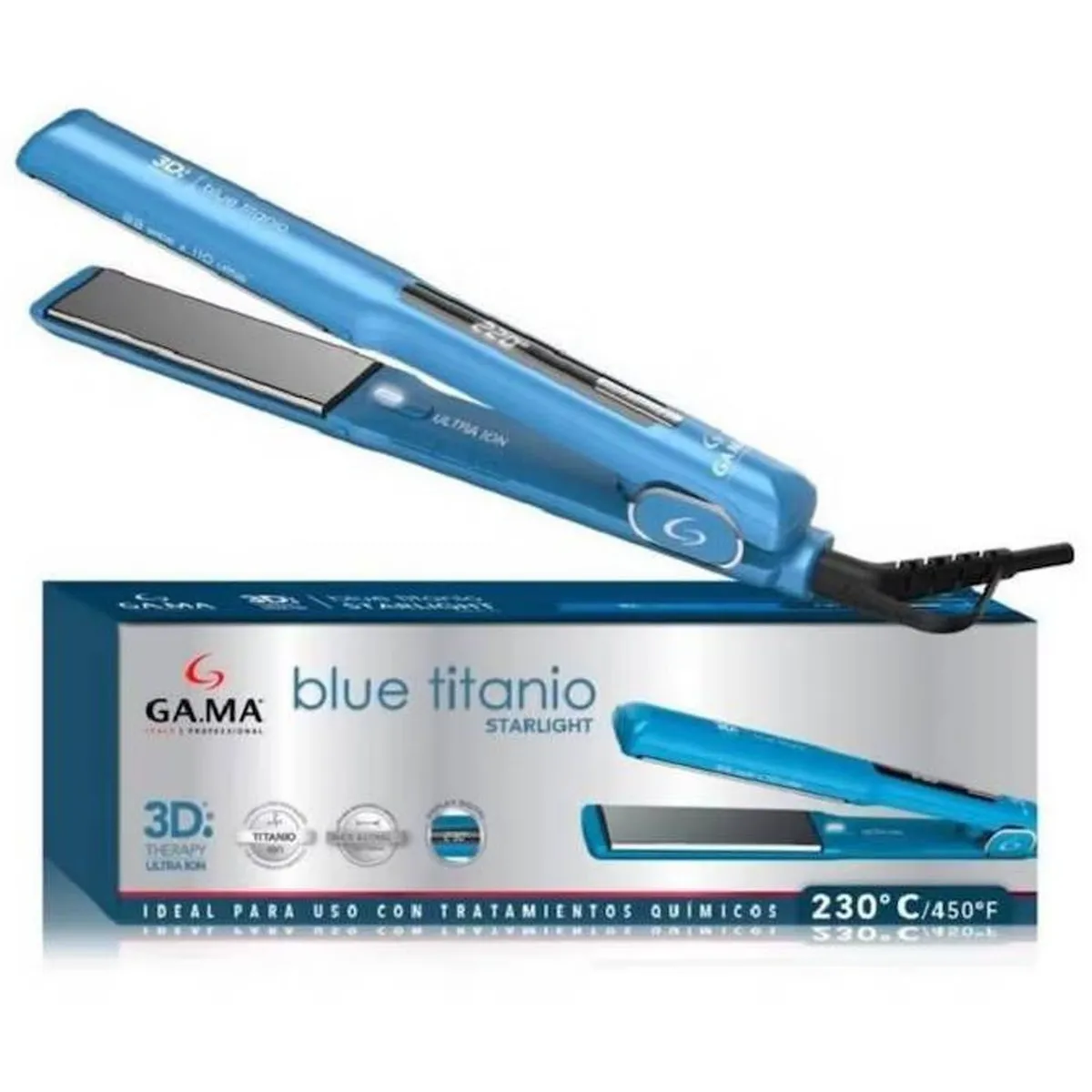 PLANCHA ALISADORA BLUE TITANIO STARLIGHT 3D ULTRA THERAPY ION-DIGITAL - 5