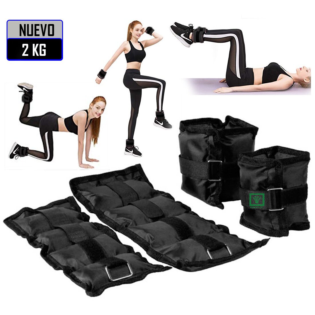 PESAS TOBILLERAS PESO DE 2 KG PACK 2 UNIDADES - 1