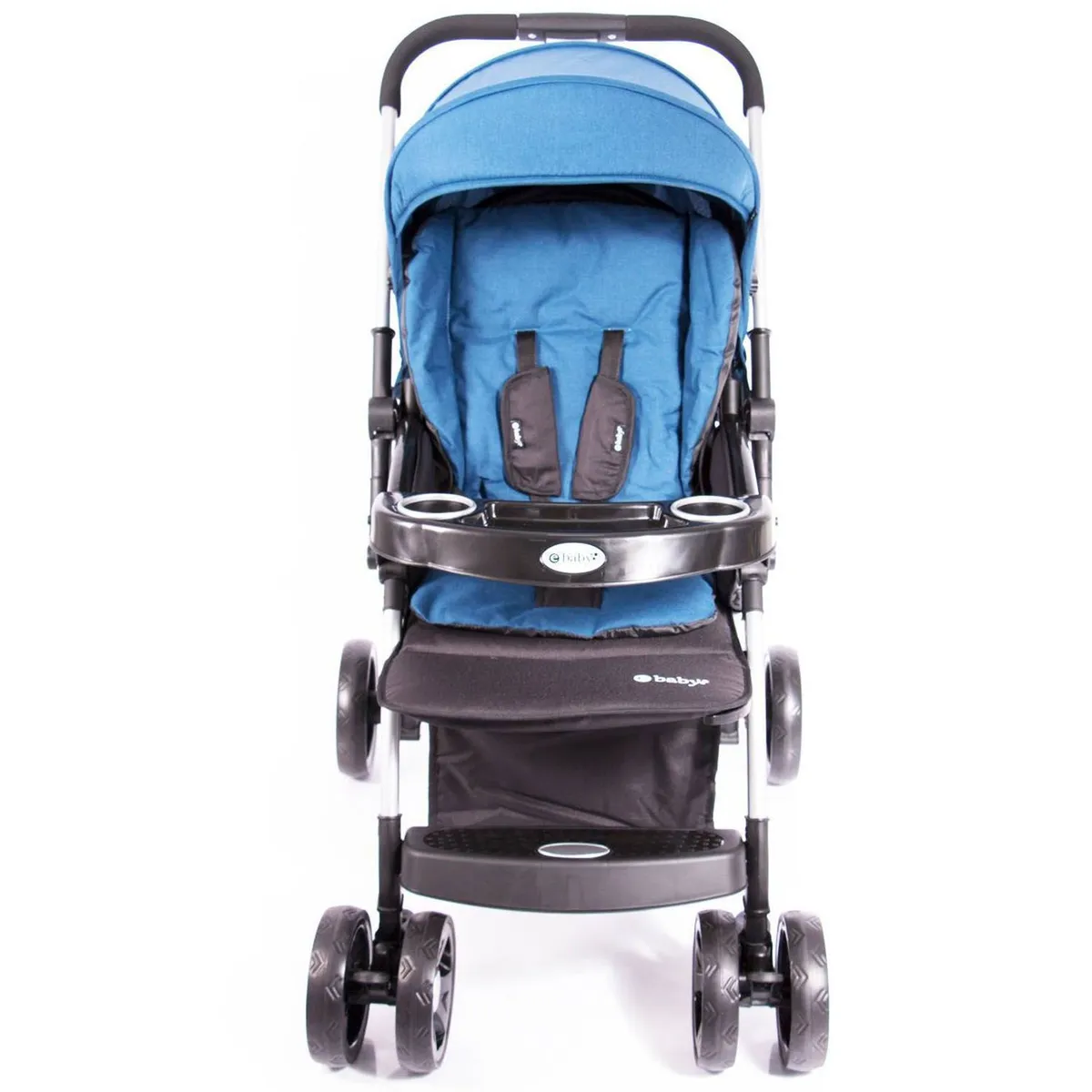 COCHE DE PASEO EBABY KUPER MANGO REVERSIBLE AZUL - 3