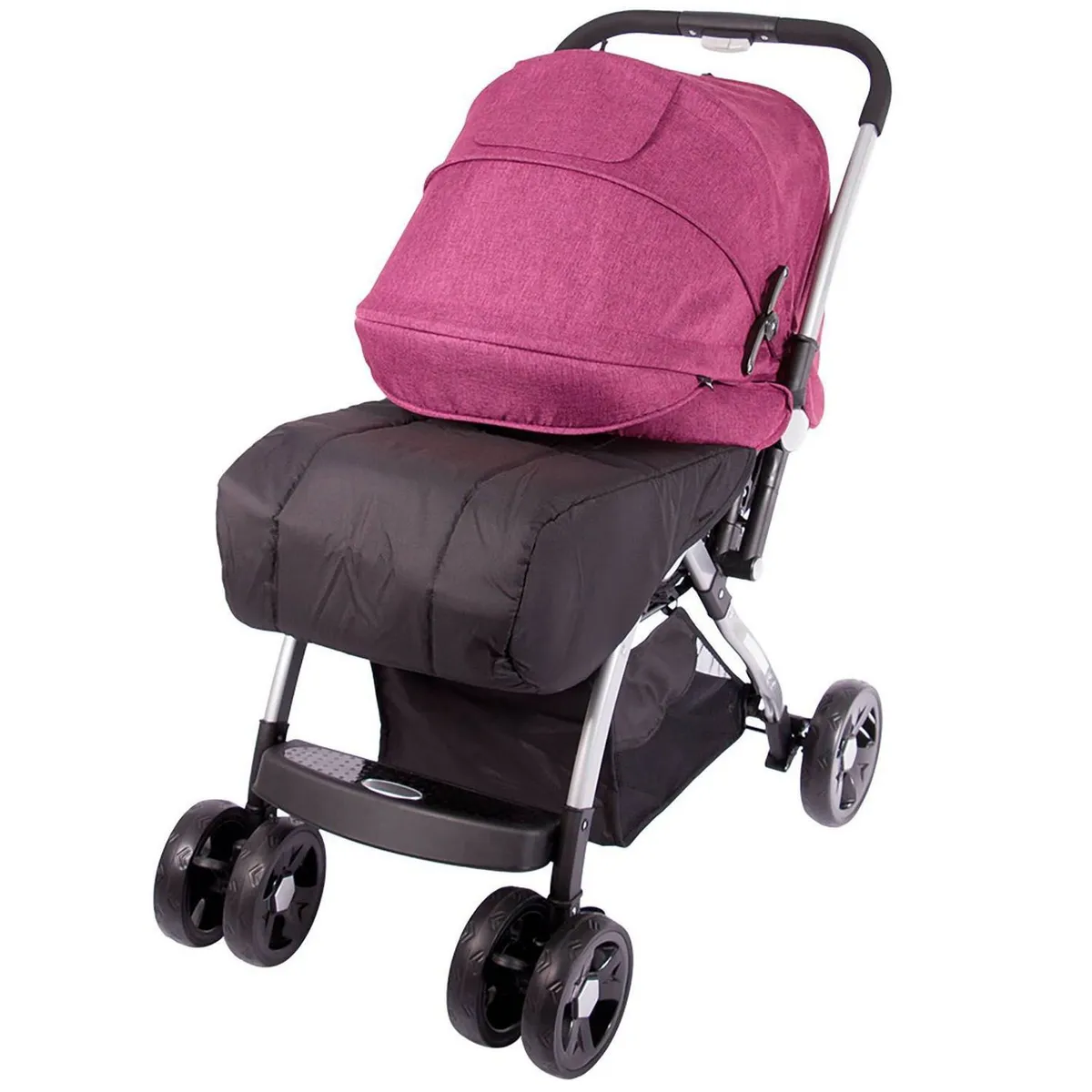 COCHE DE PASEO EBABY KUPER MANGO REVERSIBLE ROSADO - 2