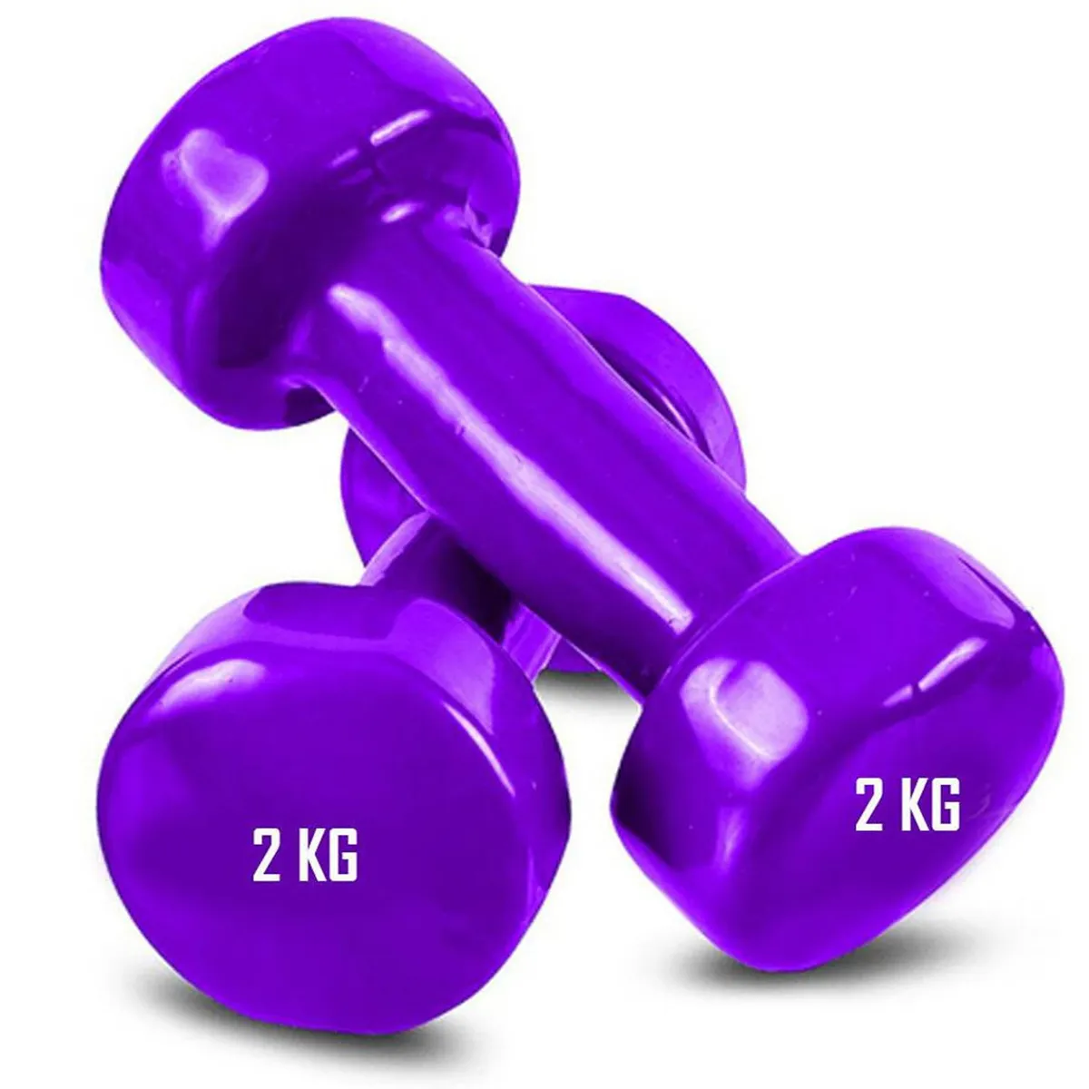 MANCUERNAS DE VINIL 2 KG PACK 2 UNIDADES MORADO - 2