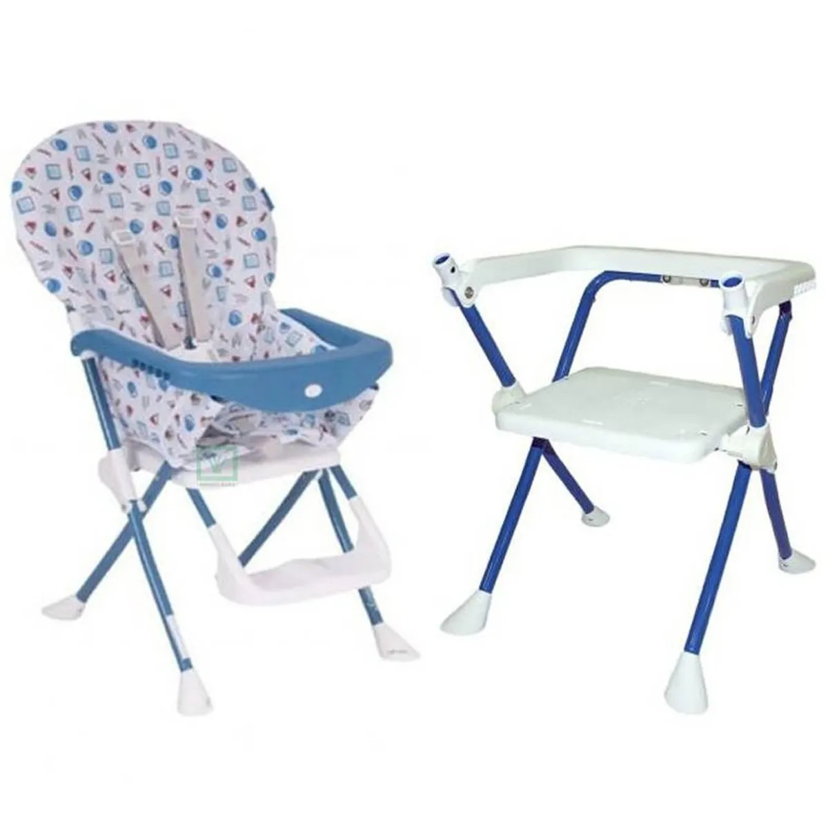 SILLA DE COMER BADALA 2 EN 1 PLEGABLE AZUL - 5