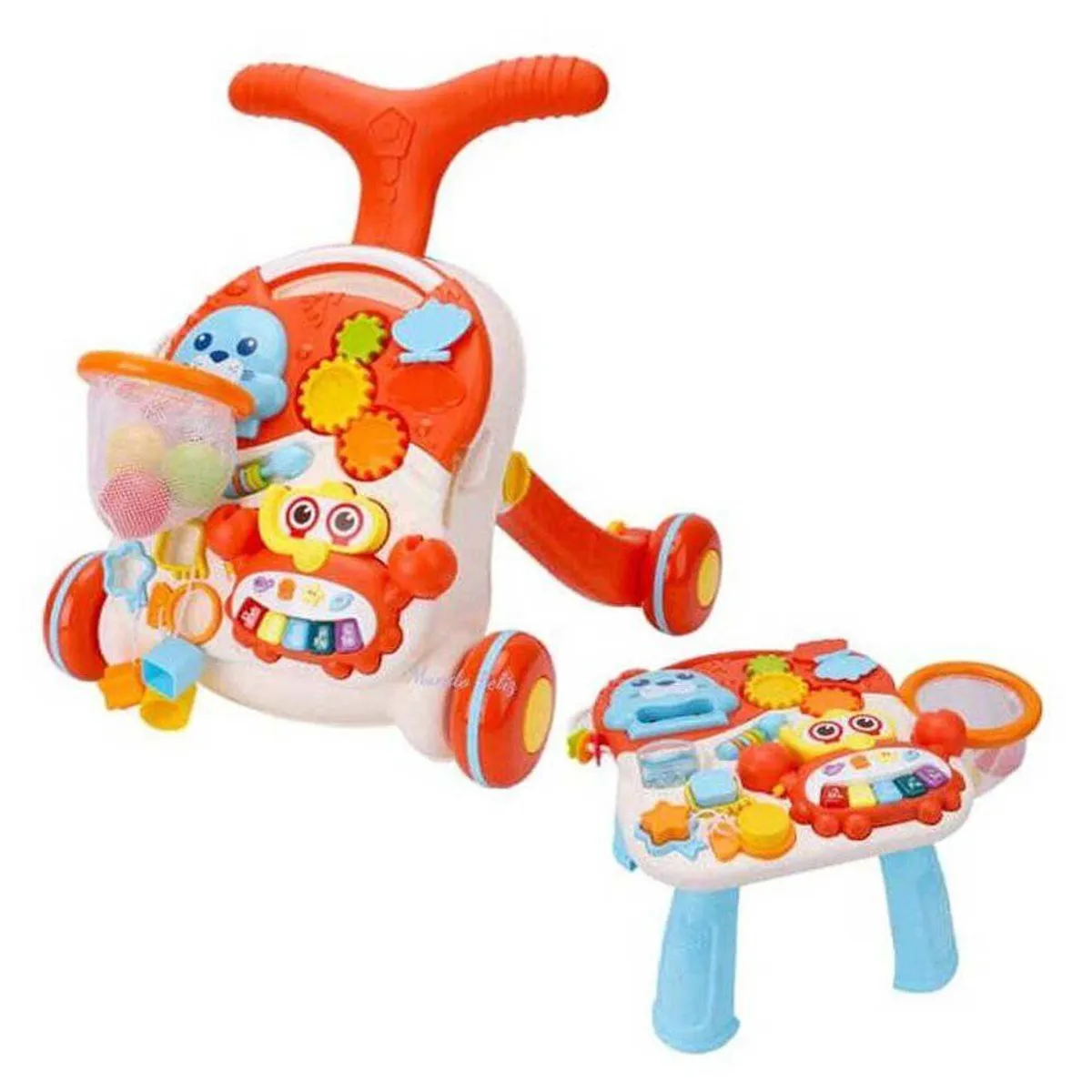 ANDADOR Y MESA ACTIVA PARA BEBÉS 2 EN 1 NARANJA - 2